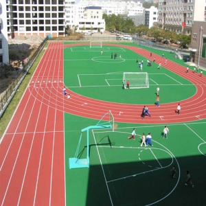 湖北省天門(mén)市新堰小學(xué)塑膠跑道_戶(hù)外運(yùn)動(dòng)地面案例_廣東