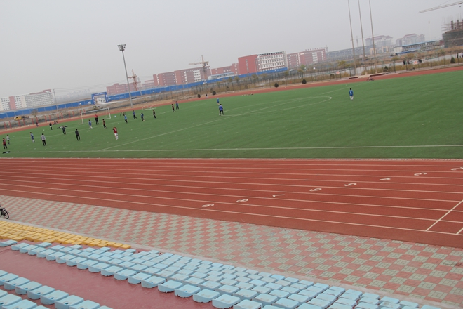 北京交通大學黃驊分校4*4<a href=http://m.017771.cn target=_blank class=infotextkey>塑膠跑道</a>工程實例
