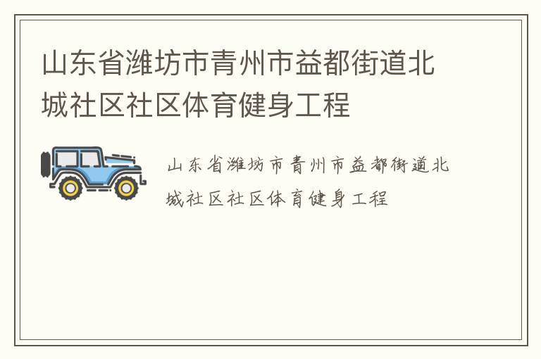 山東省濰坊市青州市益都街道北城社區(qū)社區(qū)體育健身工程