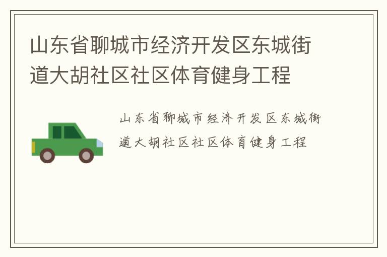 山東省聊城市經(jīng)濟(jì)開發(fā)區(qū)東城街道大胡社區(qū)社區(qū)體育健身工程