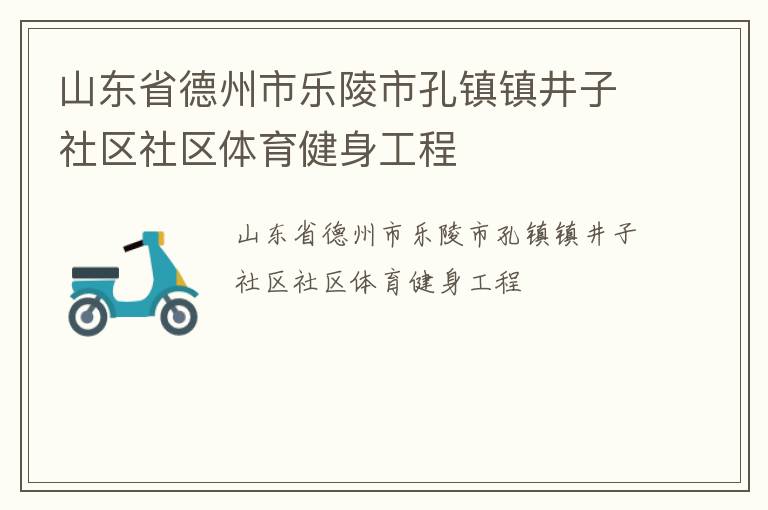 山東省德州市樂陵市孔鎮(zhèn)鎮(zhèn)井子社區(qū)社區(qū)體育健身工程