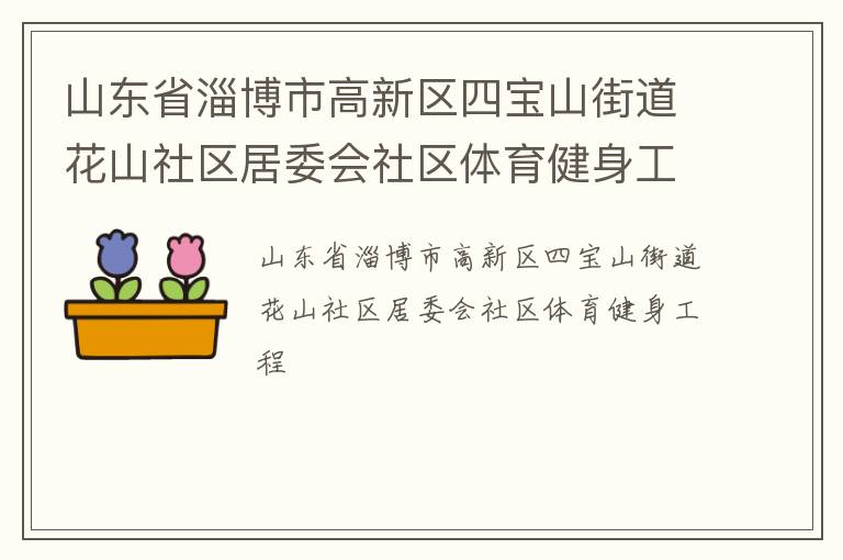 山東省淄博市高新區(qū)四寶山街道花山社區(qū)居委會社區(qū)體育健身工程