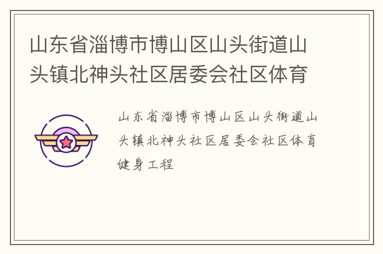 山東省淄博市博山區(qū)山頭街道山頭鎮(zhèn)北神頭社區(qū)居委會(huì)社區(qū)體育健身工程