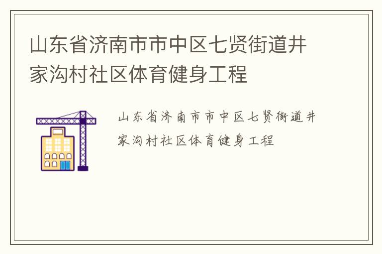 山東省濟(jì)南市市中區(qū)七賢街道井家溝村社區(qū)體育健身工程