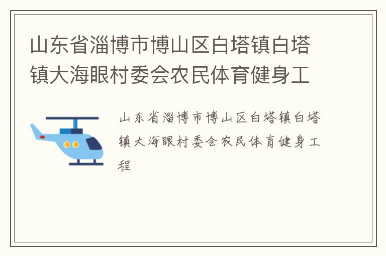 山東省淄博市博山區(qū)白塔鎮(zhèn)白塔鎮(zhèn)大海眼村委會農(nóng)民體育健身工程