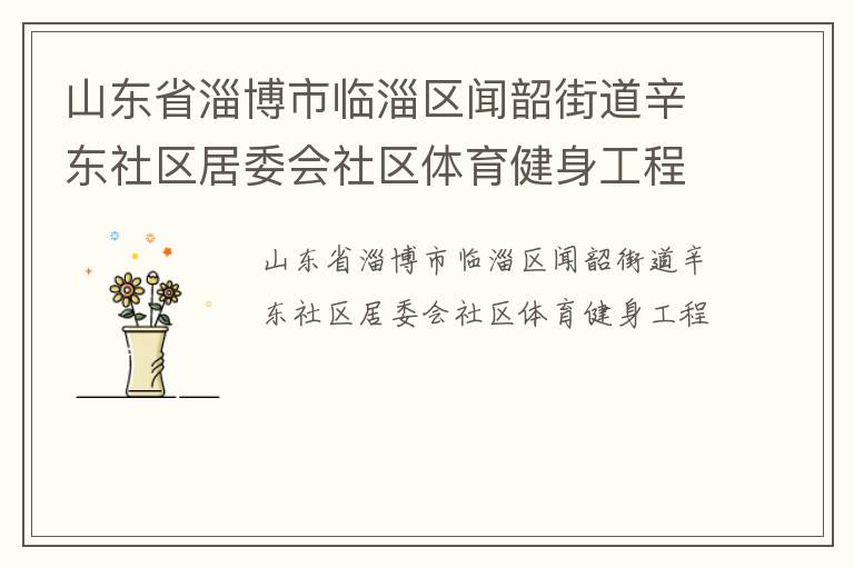 山東省淄博市臨淄區(qū)聞韶街道辛東社區(qū)居委會(huì)社區(qū)體育健身工程