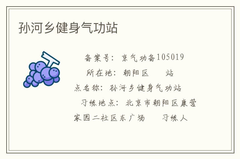 孫河鄉(xiāng)健身氣功站