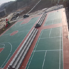 懸浮拼裝地板 場地鋪設器材 塑膠跑道材料生產(chǎn)廠家-湖南優(yōu)冠體育材料有限公司，塑膠跑道，塑膠球場