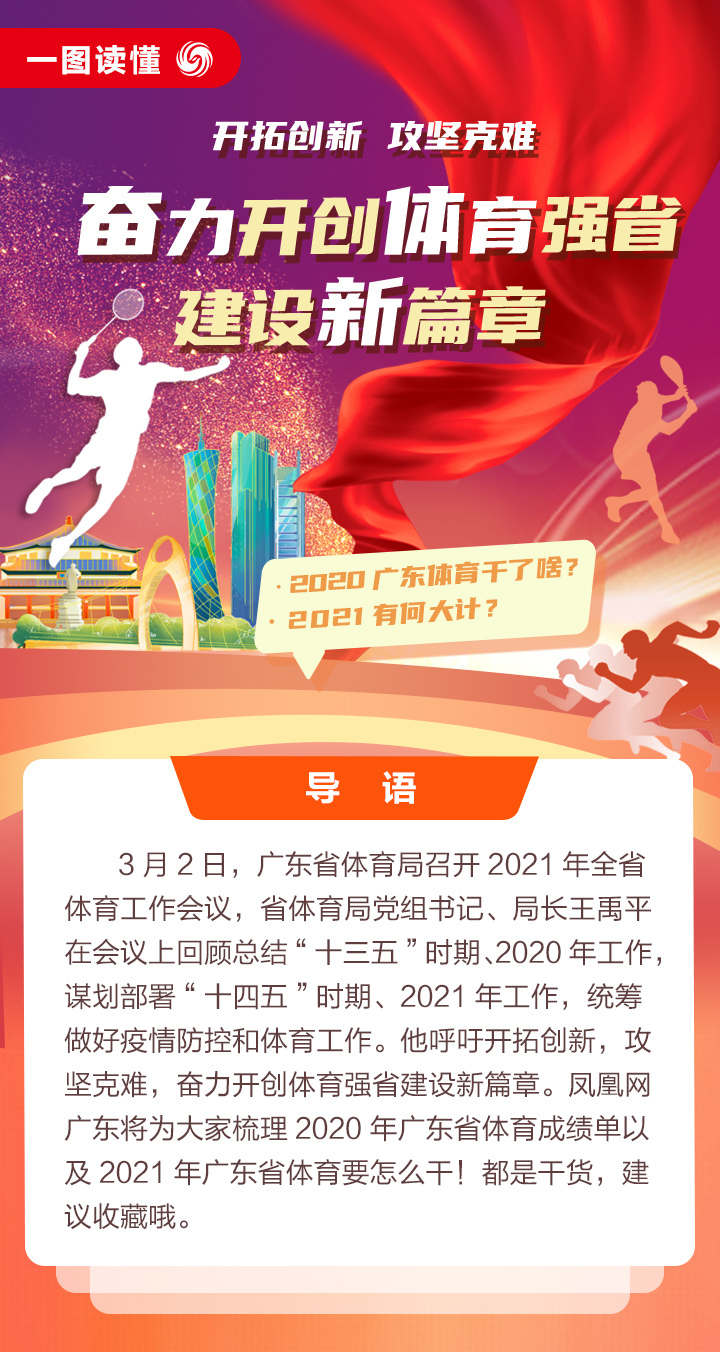 2020廣東體育干了啥？2021有何大計？鳳凰帶你一圖讀懂體育工作亮點(diǎn)