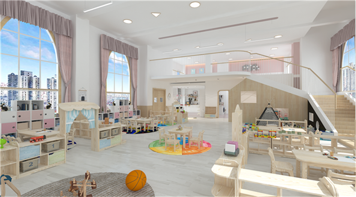 南方幼兒園室內(nèi)整體設計：現(xiàn)代幼兒園教室