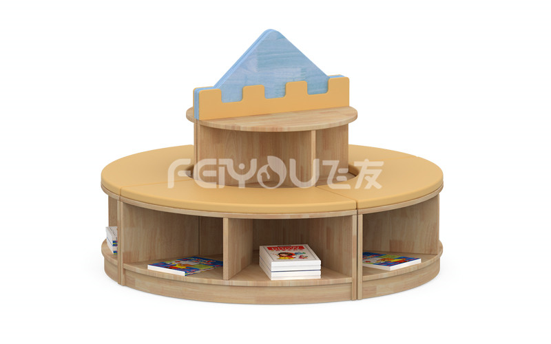 幼兒園實(shí)木家具環(huán)保水性漆寶寶多功能學(xué)習(xí)互動城堡組合書柜.jpg
