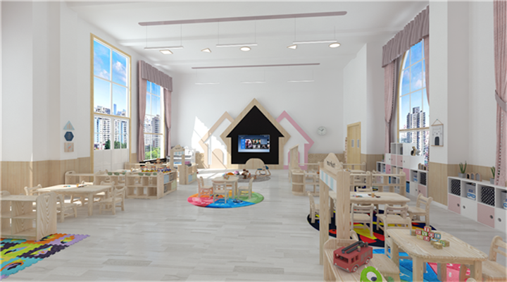 南方幼兒園室內(nèi)整體設計：現(xiàn)代幼兒園教室
